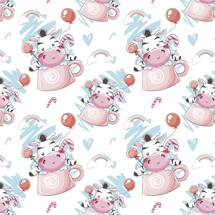 Adesivo Papel de Parede - Zebra Doce